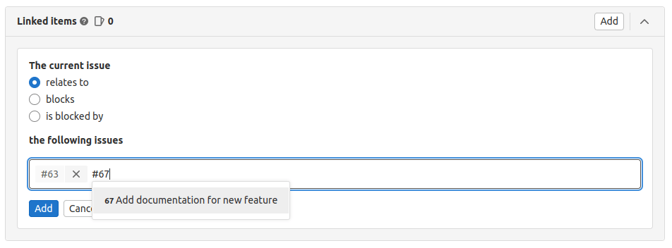 Linking related issues with the current issue